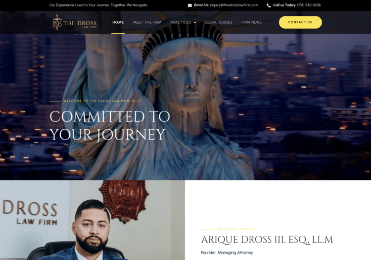 Criminal Defense Attorney Website Design - The Dross Law Firm